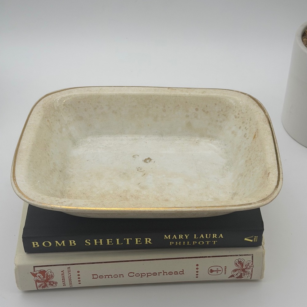 Vintage Royal Ironstone China Rectangular Serving Dish Stained and Crazed